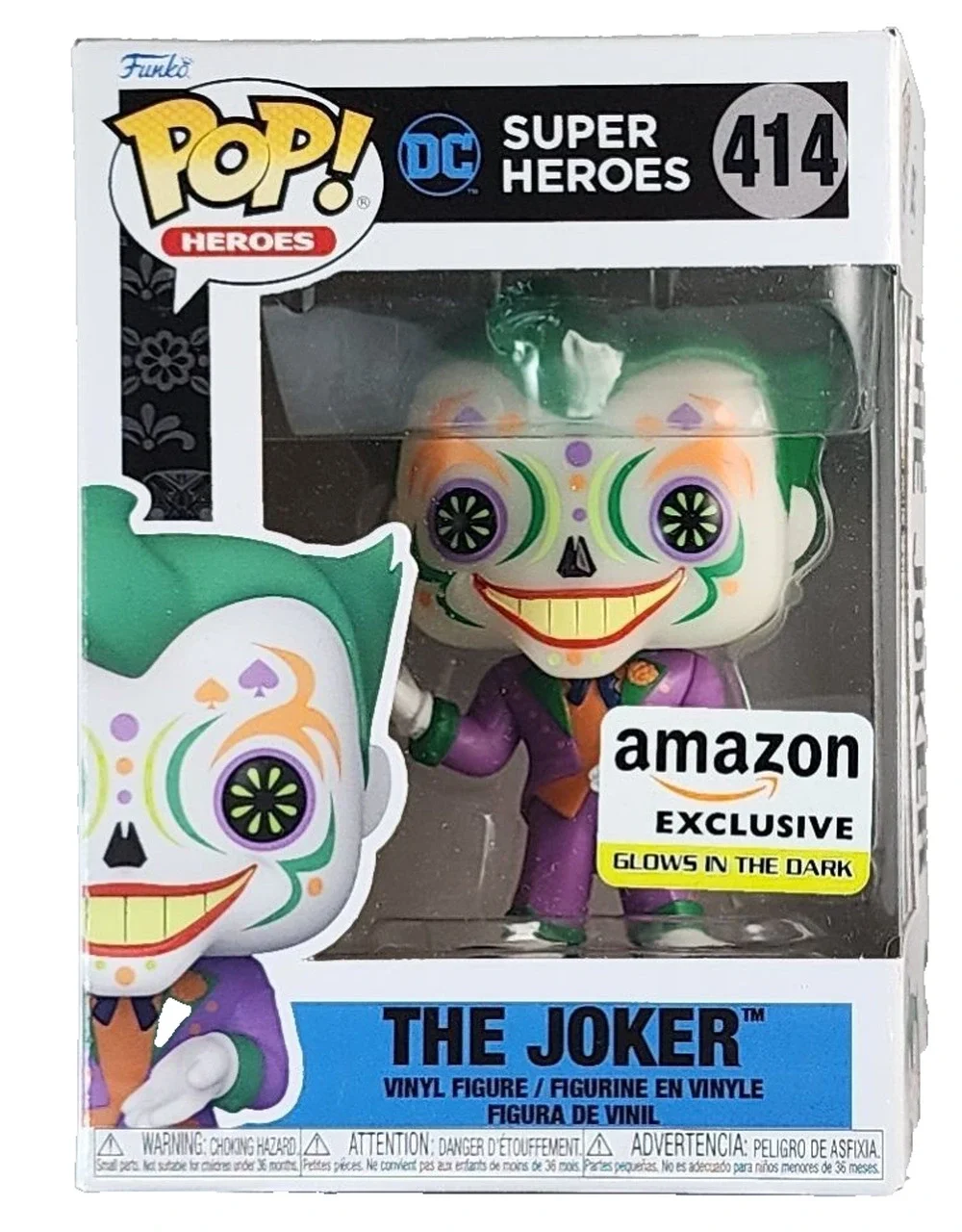 Funko Pop! Vinyl: The Joker DC Super Heroes Dia de Los Muertos #414 Figure New